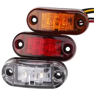 Factory wholesale 2835SMDRed yellow blue green white Universal 12V / 24V 2 LED Side Marker Light Lamp For Cars Truck Trailer