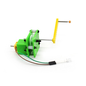 Generador de manivela manual S2, kit científico de bricolaje, juguete educativo manual de plástico para niños de 7 a 9 años, modelo de experimento de física - Product Image 3