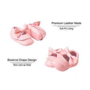 Nouveau style de chaussures en cuir véritable souple pour bébé fille de 12 à 18 mois, chaussures pour nouveau-né - Product Image 6