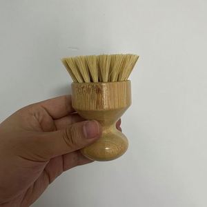 Cepillo para Platos con Mango de Bambú Sin Plástico para Ollas, Sartenes y Verduras - Product Image 1