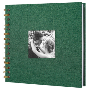 Album <span class=keywords><strong>photo</strong></span> de scrapbooking 8/10/12 pouces, couverture en lin, reliure rigide, pages blanches en kraft, <span class=keywords><strong>livre</strong></span> de souvenirs <span class=keywords><strong>pour</strong></span> voyage, mariage, <span class=keywords><strong>livre</strong></span> d'or - Product Image 6