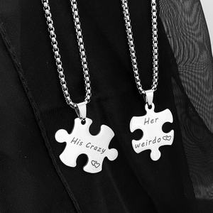 Tendances 2025 – Collier de couple créatif en acier inoxydable 316L, moderne, unique, étanche et anti-ternissement, pour femmes et hommes - Product Image 2