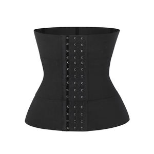 HEXIN <span class=keywords><strong>en</strong></span> stock Corset coupe-taille pour femmes avec contrôle de la graisse du ventre Split Plus Size Latex Waist Trainer Shaper - Product Image 4