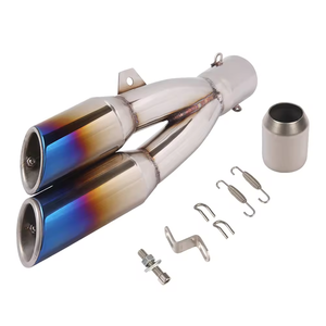 <span class=keywords><strong>Tubo</strong></span> <span class=keywords><strong>de</strong></span> <span class=keywords><strong>Escape</strong></span> <span class=keywords><strong>Doble</strong></span> Modificado para Motocicleta, Silenciador Universal para Motocicleta - Product Image 1