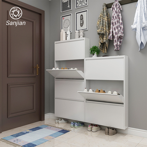 <span class=keywords><strong>Scarpiera</strong></span> Metallica Moderna di Fabbrica a 3 Ripiani, Scaffale per Arredamento di Grandi Dimensioni da Fissare al Muro, <span class=keywords><strong>Mobiletto</strong></span> in Acciaio di Piccole Dimensioni - Product Image 5