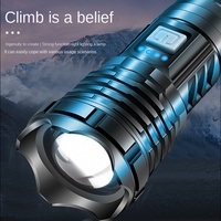 Linterna Multifunción con Láser Blanco Telescópico de Aleación de Aluminio, Carga Tipo-C, Alcance de 500m, Novedad Transfronteriza