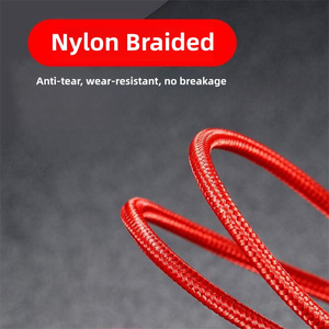 Nhà Máy Bán Buôn USB 2.0 Nylon Bện + Hợp Kim Nhôm 5v2.4a Công Suất Đầu Ra USB-A Để Loại C Nhanh Chóng Sạc Cáp Dữ Liệu - Product Image 5