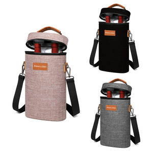 Kunden spezifische Luxus tragbare Weint asche Modische isolierte auslaufs ichere Wein kühltasche für Rotwein flasche zum Tragen für Damen - Product Image 5