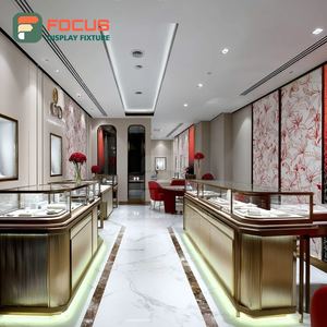 High Visibility Jewelry Display Showcase Laminated Finish Brand Store Jewelry Cabinet - Product Image 5