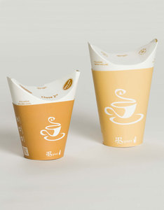 Gobelets à café jetables faciles à emporter, résistants à l'eau et à l'huile, pour frites, barbecue, double paroi, revêtement en PLA, gobelets en papier papillon - Product Image 3