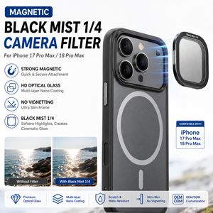 iPhone 17 18 <span class=keywords><strong>Pro</strong></span> Max Siyah <span class=keywords><strong>Mist</strong></span> CPL ND Filtre Manyetik Kamera Lens Filtresi Mobil Fotoğrafçılık Aksesuarları OEM Fabrikası - Product Image 1