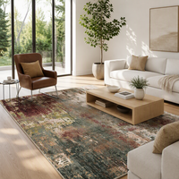 Tapis ethniques modernes abstraits vieillis en gros, lavables, pour salon, grande taille, pour canapé, table basse, décoration intérieure