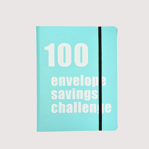 कस्टम लोगो 100 लिफाफे की बचत चुनौती 3 रिंग फ़ोल्डर स्ट्रैप फैशनेबल 4-पॉकेट बाइंडर स्कूल नकद भंडारण प्रेरित बटुए - Product Image 6