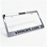 Cadre de plaque d'immatriculation surélevé et imprimé avec logo personnalisé noir bon marché Taille de voiture américaine