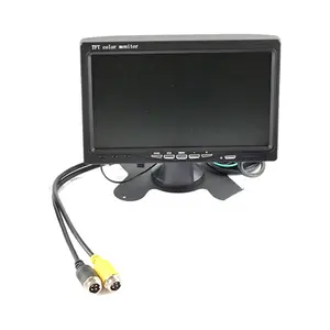 Conector de aviación 1024*600 7 pulgadas AHD Monitor de coche Monitor de visión trasera compatible con 1080P AHD cámara de coche 2x4 pines grabadora de entrada de vídeo