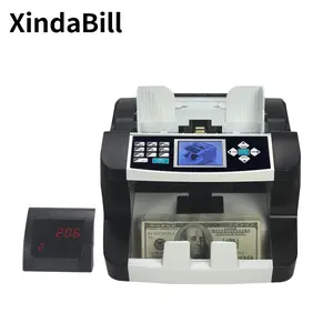 H-8200 USD EUR TRL RUB Money Bill Counting Machine Banknote Fake Money Detector Counter for Bank Store