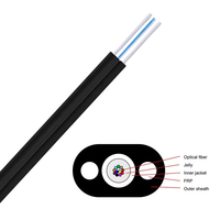 Luar ruangan 2 4 6 8 12 inti kabel jatuh optik Softel 2 Core G657A GYFXBY FTTH kabel serat optik dalam ruangan
