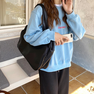 Large Capacity Tote Bag For Women Milky White Water Resistant Zipper Closure Everyday Use Travel Business Trip 2026 Autumn - Product Image 3