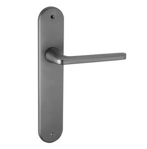 İspanyol tarzı mat fırçalanmış alüminyum/paslanmaz çelik/çinko alaşım Oval kapı kolu kapalı ahşap kapılar için - Product Image 2