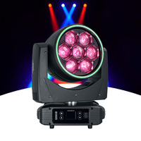 Projecteur LED mobile 7x60W Bee Eye, CRI 95 élevé, 2800K-8500K, DMX512, Activation sonore, Programmes auto-exécutables, Correction de couleur CTO, Wash Beam