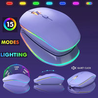 Combo de Teclado y Ratón Inalámbrico RGB Retroiluminado Recargable, Ergonómico de Tamaño Completo, 2.4G, para Mac, Windows, Laptop, PC