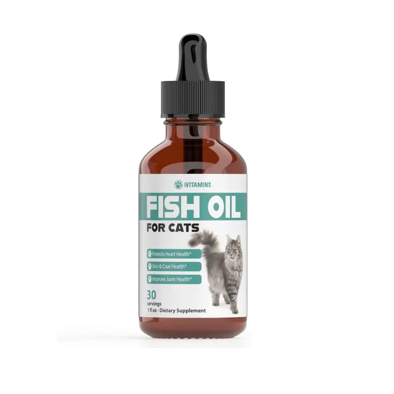ODM/OEM l'olio di pesce per gatti supporta la funzione articolare, la pelle, il mantello, la salute del cuore integratore di olio di pesce per gatti | Omega 3 olio di pesce 1 oz