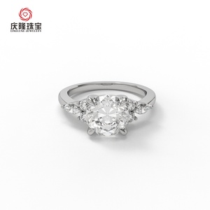 แหวนเพชรเพาะเลี้ยงแบบสั่งทำพิเศษ รับรองโดย IGI ทอง 10K 14K 18K ทรงมาร์คีส์ เพชรสร้างในห้องปฏิบัติการ ดีไซน์ใหม่สำหรับผู้หญิง - Product Image 4