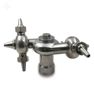 FY 304 Stainless Steel Male Nipple Rotary Spray Cleaner Ball Nozzle Horn Washer Tank, 360 Degree Tank Cleaning Nozzles