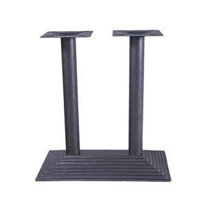Metal Table Legs Cast Iron Trapezoid 400*700 Heavy Duty Industrial Design For Dining Table - Product Image 1