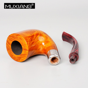 Muxiang Tobacco Pipe Bent Type Solid Wood With 3mm Filter For Men Smoking - Product Image 3