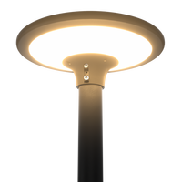 Lampe solaire à haute luminosité pour poteau de jardin extérieur, lampe de poteau IP65 étanche, éclairage commercial de rue intelligent, du crépuscule à l'aube