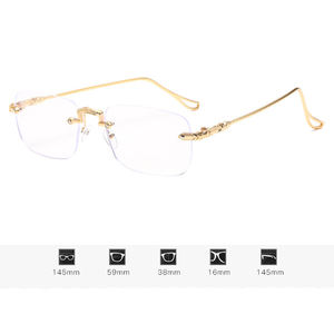 小さな長方形のフレームアンチブルーライトフォトクロミック老眼鏡女性メンタルヴィンテージリムレス目の保護眼鏡 - Product Image 6