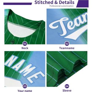 Maillot de baseball personnalisé à dégradé de couleurs, unisexe, pour adultes, avec nom et numéro d'équipe, évacuation de l'humidité, impression par sublimation - Product Image 3