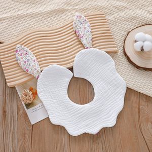 Bavaglino per Neonati in Puro Cotone Stile Ins con Bordo in Pizzo, Impermeabile, Motivo Floreale a Forma di Petalo, Morbido e Carino - Product Image 6
