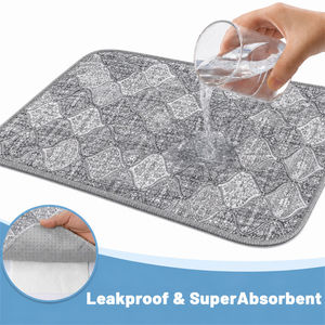 Tapete Absorbente para Mascotas con Diseño de Mandala Persa Gris Oscuro, Lavable, Antideslizante, <span class=keywords><strong>Protector</strong></span> de Piso, Ideal para Entrenamiento de <span class=keywords><strong>Perros</strong></span> - Product Image 3
