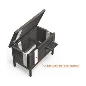 2025 יוקרה בגודל גדול חיצונית לחתולים עץ מלא עם קצף הבית חם עבור חתולים מרובים - Product Image 3