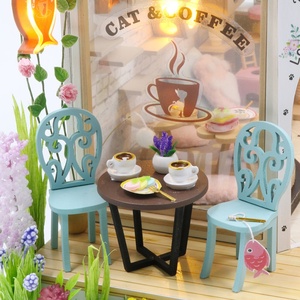 Casa <span class=keywords><strong>de</strong></span> <span class=keywords><strong>Madera</strong></span> DIY <span class=keywords><strong>para</strong></span> Gatos, Cafetería, Jardín, Modelo <span class=keywords><strong>de</strong></span> Casa Pequeña Hecha a Mano, Regalo Creativo <span class=keywords><strong>de</strong></span> Ensamblaje <span class=keywords><strong>para</strong></span> Niñas - Product Image 3