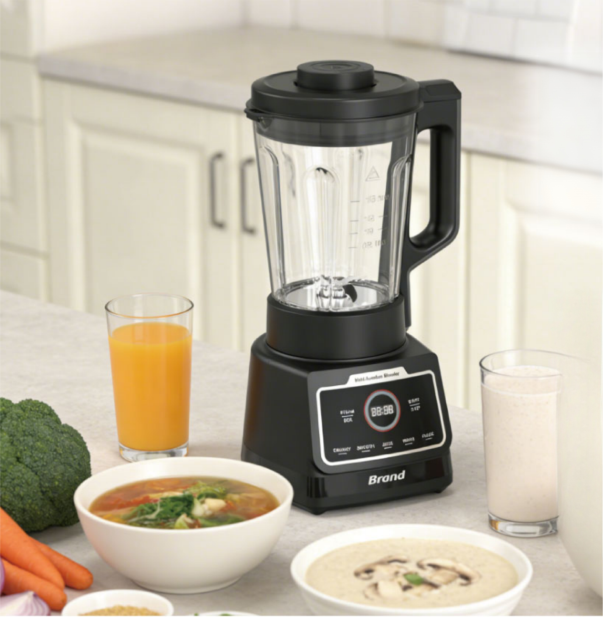 6 Preset Functions with Adjustable Timer Smart Food Blender and Processor| 1.5L Large Capacity Soup Maker Serves 5-6 People