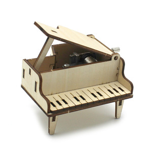 Caja de música de piano de madera, juguete educativo DIY STEM para niños de 8 a 13 años, modelo artesanal unisex - Product Image 3