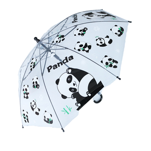 Parapluies pour enfants en gros, imperméables, semi-automatiques, transparents, à motifs de dessins animés, petits parapluies et parapluies droits - Product Image 4