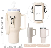 Accessoires de sport : poche pour téléphone pour sac de sport Stanley Tumbler, porte-bouteille, sac de sport en néoprène avec sangle réglable