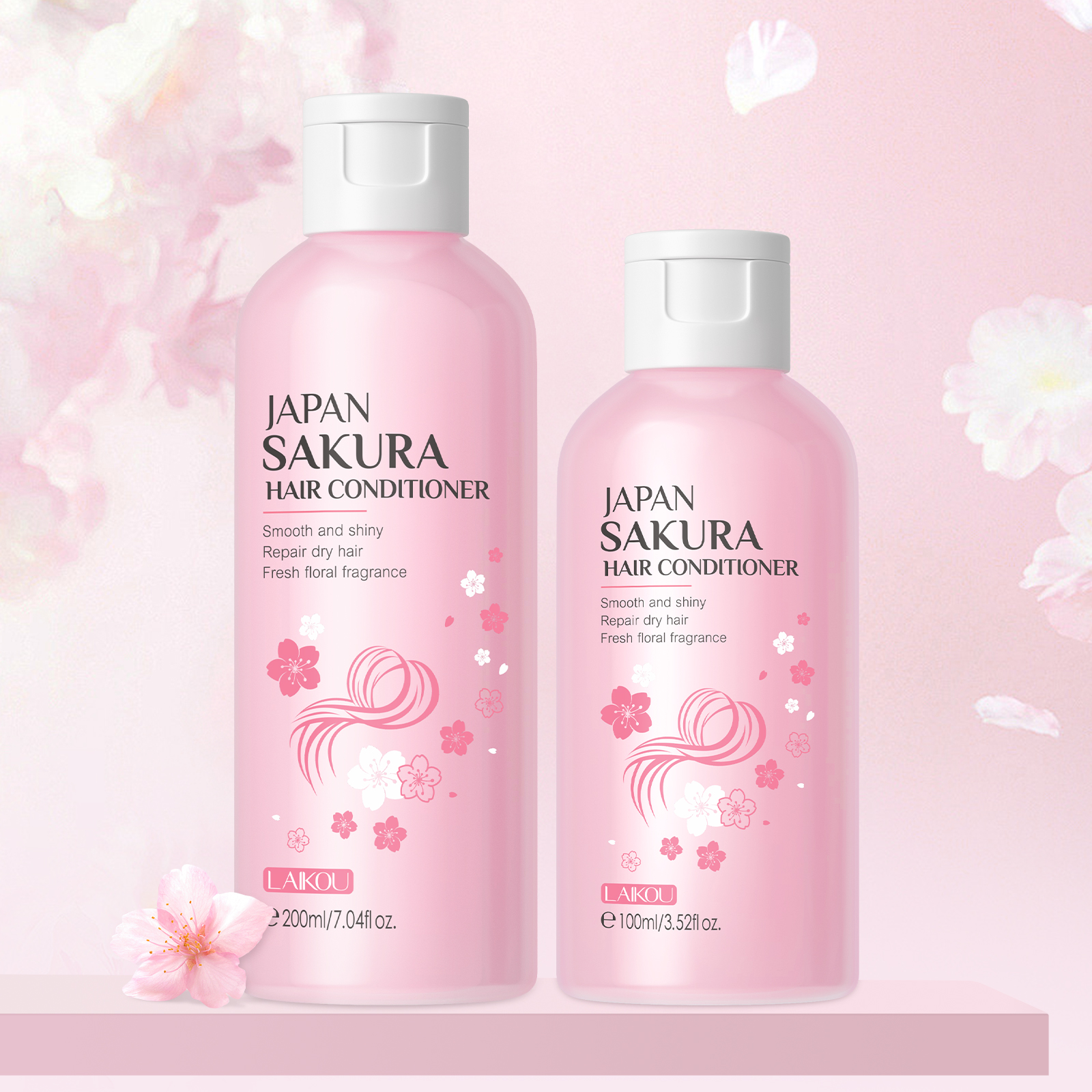 Laikou Japan Sakura Кондиционер для волос Новые Натуральные средства по уходу за волосами маска для волос завиток прямые 100 мл 200 мл свежий аромат флоры