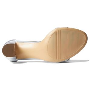 Prezzo all'ingrosso da donna <span class=keywords><strong>sandali</strong></span> da ufficio con tacco basso in pelle argentata Sexy da donna con cinturino alla caviglia comodo <span class=keywords><strong>sandali</strong></span> - Product Image 3