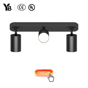 Lampu langit-langit GU10 dapat disesuaikan lampu sorot bawah berputar komersial untuk ruang tamu Diode bercahaya tiga pilihan multi-kepala - Product Image 1