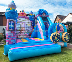 Château gonflable avec toboggan, aire de jeux pour enfants, combo carrosse de <span class=keywords><strong>princesse</strong></span> - Product Image 4