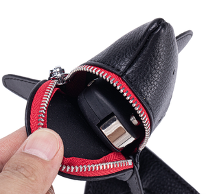 2025 New Pu Leather Personalized Creative Little Shark Keychain Pendant Cute Fashion Earphone <b>Lipstick</b> Storage Bag Hanging - Product Image 5