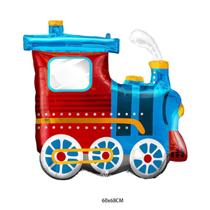 Grand ballon d'aluminium de voiture jouet pour enfants pour décorations de fête d'anniversaire-comprend une grue de camion de pompiers de voiture de police d'ambulance - Product Image 5