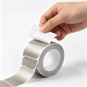Ruban adhésif en tissu doublement conducteur à blindage EMI de précision, découpé sur mesure, avec adhésif acrylique simple face sensible à la pression, vente en gros - Product Image 2
