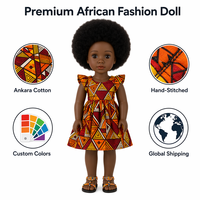 Poupée éducative en vinyle souple de 18 pouces, personnalisable, peau noire, afro-américaine, pour bébé fille