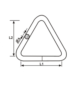 Anneau triangulaire soudé en acier galvanisé / acier inoxydable - Product Image 3